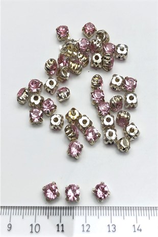 Light Pink Cased Plastic Strut Stone 25 pcs