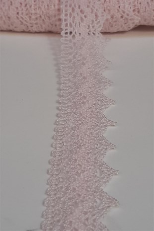 Açık Pembe Kopanaki Koton Dantel 2,5cm