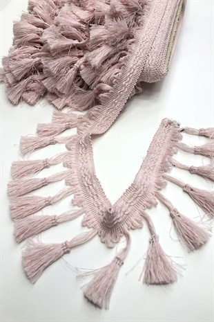 Light Pink Bun Tassel Fringe 7cm 1 mt