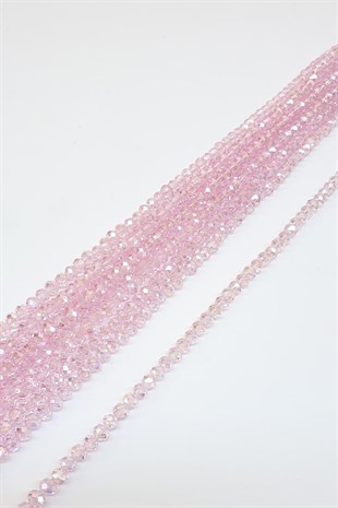 Açık Pudra Kristal Boncuk 6 Mm