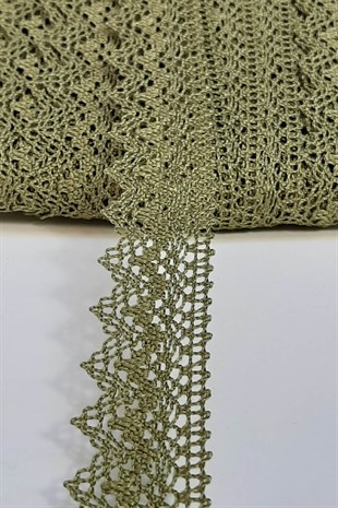 Açık Yeşil Kopanaki Koton Dantel 2,5cm