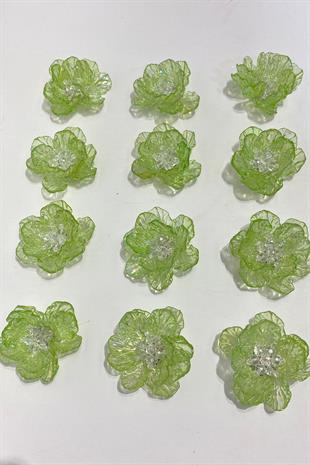 الضوء الأخضر ورقة اللؤلؤ بروش اللؤلؤ مطرز