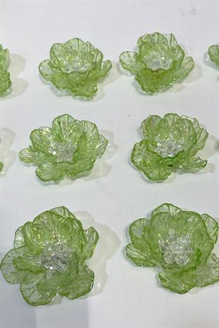 الضوء الأخضر ورقة اللؤلؤ بروش اللؤلؤ مطرز