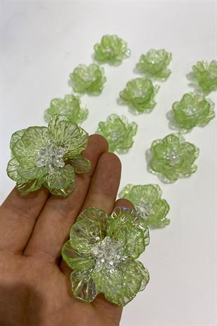 الضوء الأخضر ورقة اللؤلؤ بروش اللؤلؤ مطرز