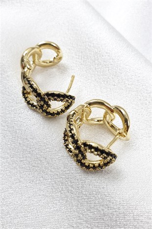 Adhara Halka Zircir Renkli Taşlıküpe