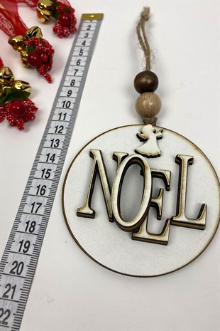Ahşap Noel Baskılı Yılbaşı Ağaç Süsü