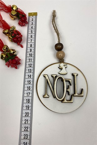 Ahşap Noel Baskılı Yılbaşı Ağaç Süsü