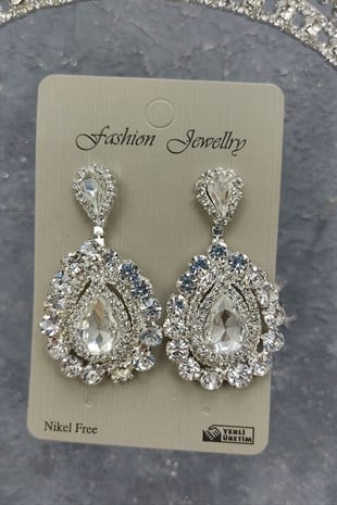 Ahu Model Gelin Tacı Ve MekikTaşı Küpe