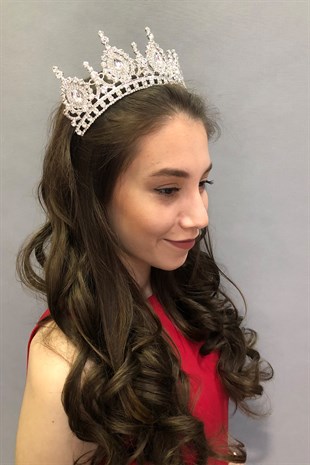 Ahu Model Gümüş Gelin Tacı