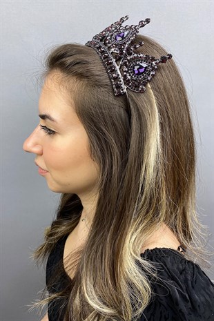 Ahu Model Purple Bridal Crown
