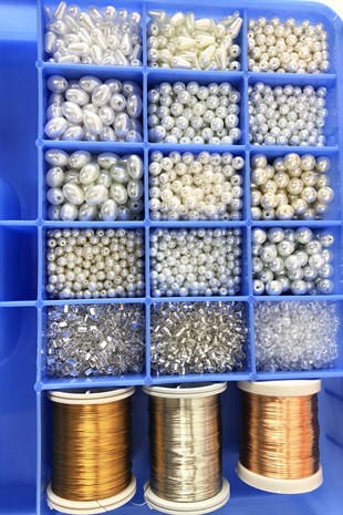 مجموعة إكسسوارات صنع اللؤلؤ والخرز