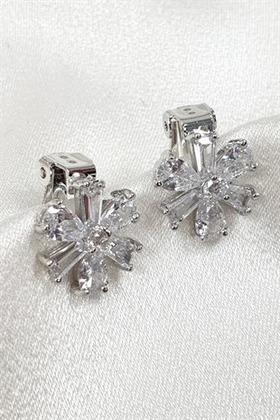 Alde YIldız Desen Badet Taşlı Küpe