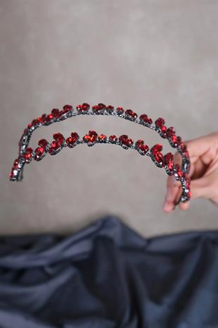 Alfa Mekik Cam Kristal Taşlı Gelin Kına Tacı