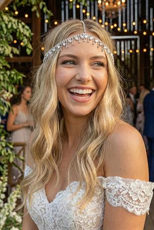 Alınlık Abiye Gelin Baştacı Prenses Tarzı Zincir Saç Aksesuarı