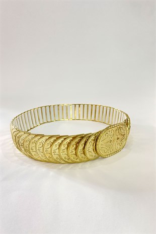 حزام مطاطي ذهبي