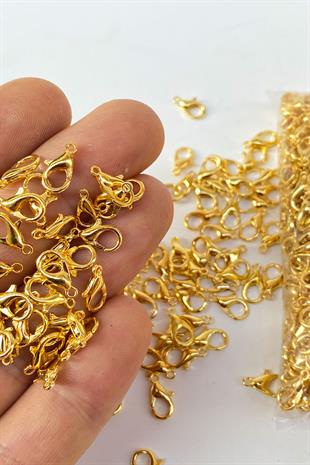 Altın Sarısı Kolye Ve Bileklik Papagan Klipsi 1000 Adet