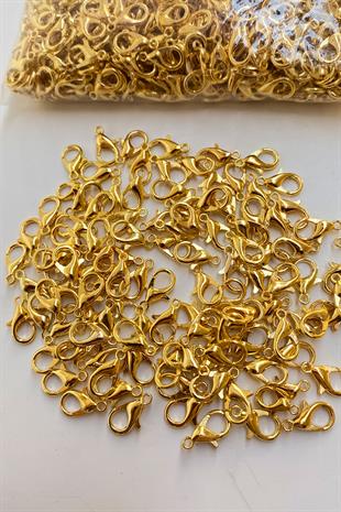 Altın Sarısı Kolye Ve Bileklik Papagan Klipsi 100 Adet