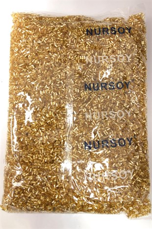 Altın Sarısı Rengi Burgulu Kesme Boncuk 500 gr