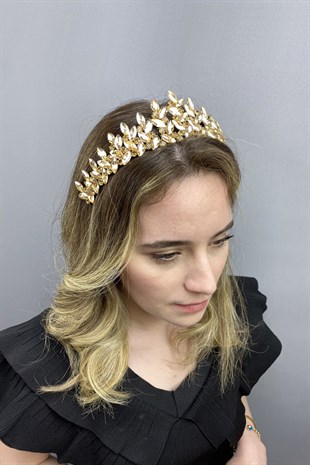 Gold Subra Model Bridal Henna Crown