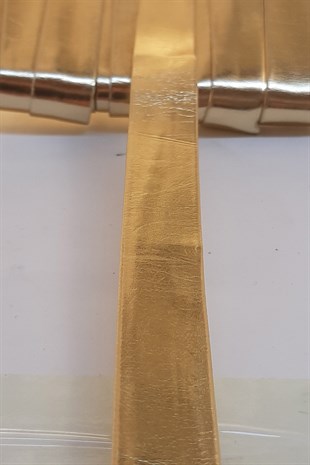 Altın Sarıyı Biye Deri Şerit 1,5 Cm