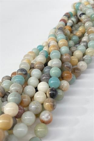 Amazonit Doğal Taş Dizi 8 mm