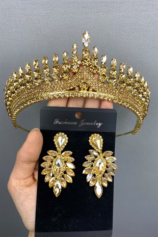 Anteras Bridal Henna Tiara and Earrings