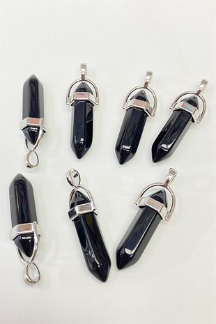 Antrasit Çivi Doğal Taş Kolye Ucu 1 Adet