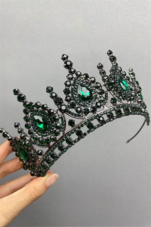 Anthracite Smoked Ahu Model Bridal Henna Crown