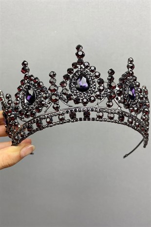 Anthracite Smoked Ahu Model Bridal Henna Crown