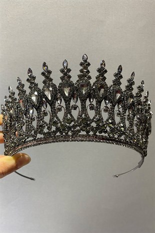Anthracite Smoked Henna Model Bridal Henna Crown