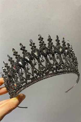Anthracite Smoked Henna Model Bridal Henna Crown