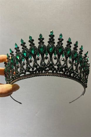 Anthracite Smoked Henna Model Bridal Henna Crown