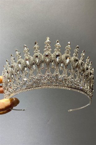 Anthracite Smoked Henna Model Bridal Henna Crown