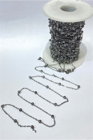 Anthracite Smoked Metal Bulk Necklace Chain 1 mt