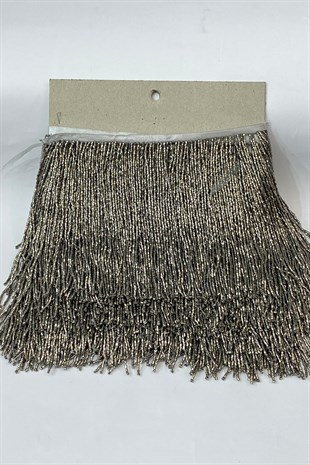 Antrasit Gri Boncuklu 15 cm Saçak Püskül