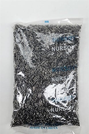 Antrasit Gri Boru Boncuk 3 mm 500 gr