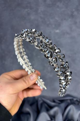 Green Double Row Stone Lea Bridal Hair Accessory Bridal Henna Crown