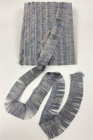 Antrasit Gri Düz Saçak İp Püskül Şerit