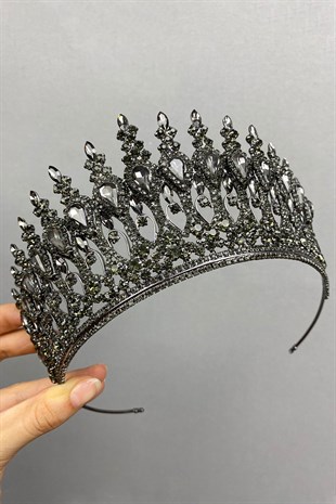 Anthracite Claret Red Beety Henna Bridal Crown