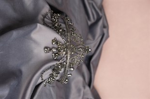 Anthracite Gray Hürrem Bridal Henna Crown