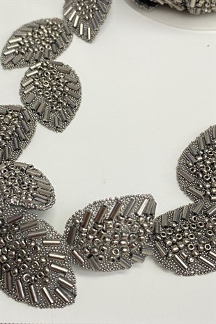 أنثراسايت رمادي ورقة نمط الحديد على الشريط زين الحجر