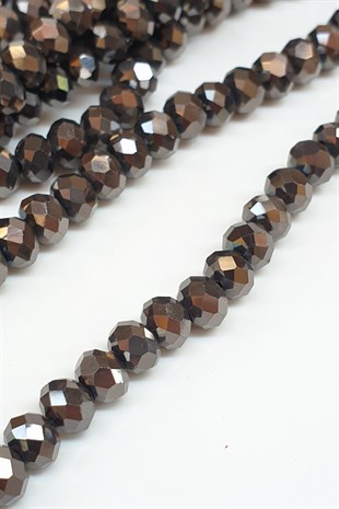 Antrasit Kaplama Kristal Boncuk 6 Mm