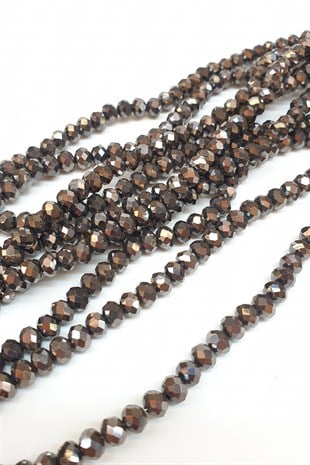 Antrasit Kaplama Kristal Boncuk 6 Mm