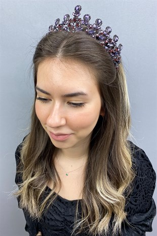 Anthracite Claret Red Beety Henna Bridal Crown