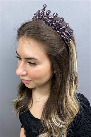 Anthracite Claret Red Beety Henna Bridal Crown