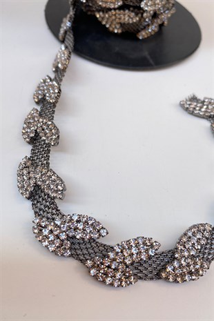 Anthracite Stone Straw Leaf Strip