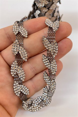 Anthracite Stone Straw Leaf Strip