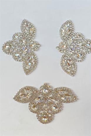 Apolet Motifli Ütüyle Yapışan Parlak Taşlı Aplik