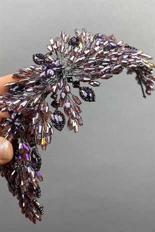 Arden Beaded Bridal Crown Headband Accessory