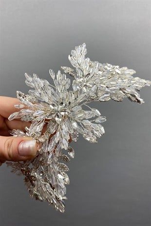 Arden Beaded Bridal Crown Headband Accessory